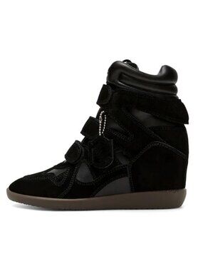 Hidden Wedge Sneakers Women High Top Faux Suede Platform Tennis Walking Shoes